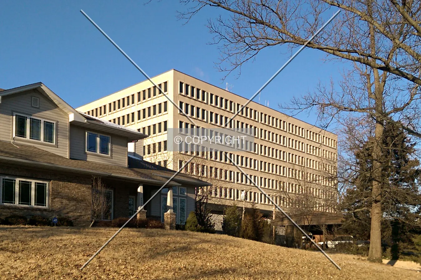 View from the southwest; February 5, 2015