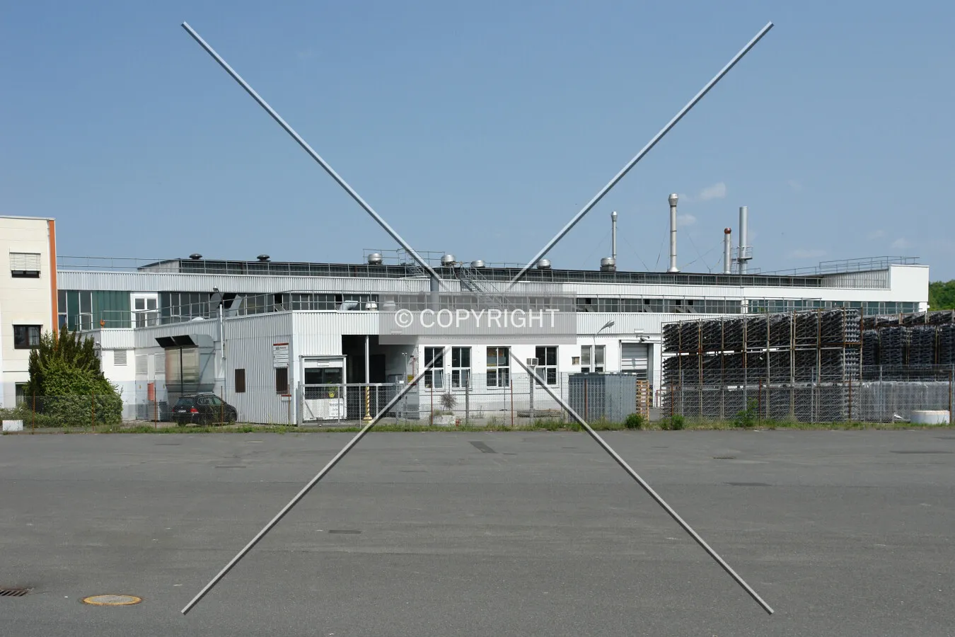 A factory building