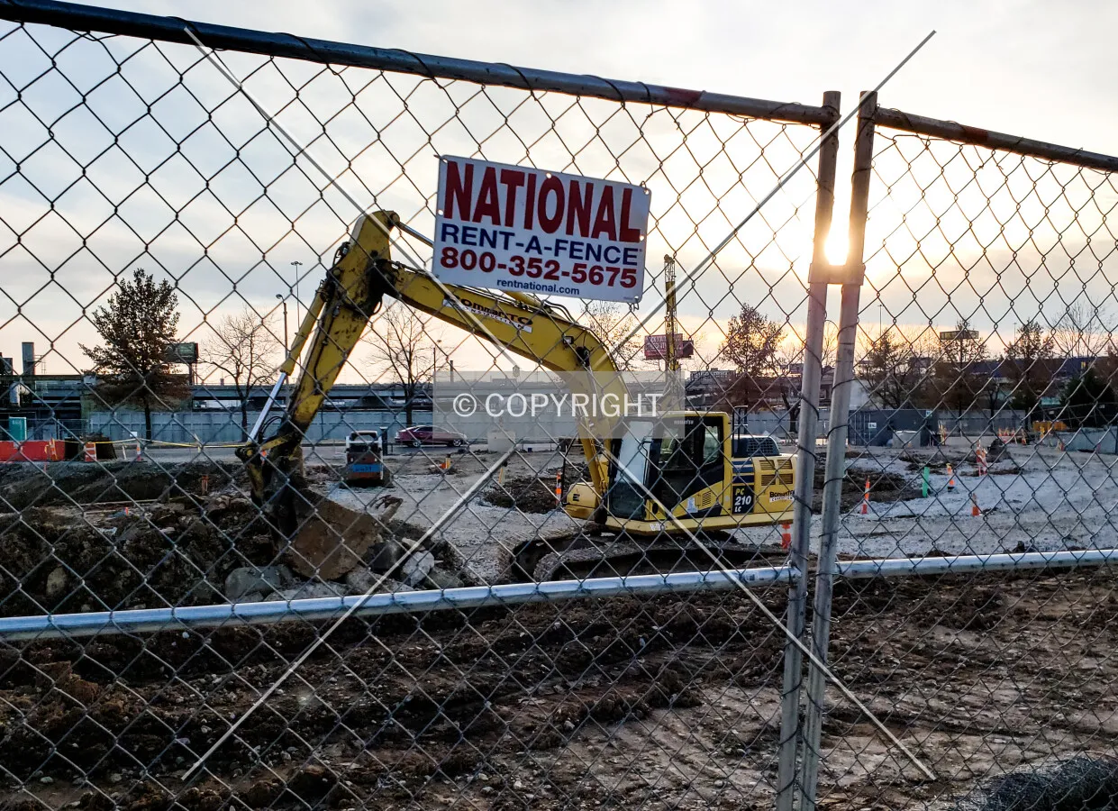 View from the northeast during construction; December 25, 2018