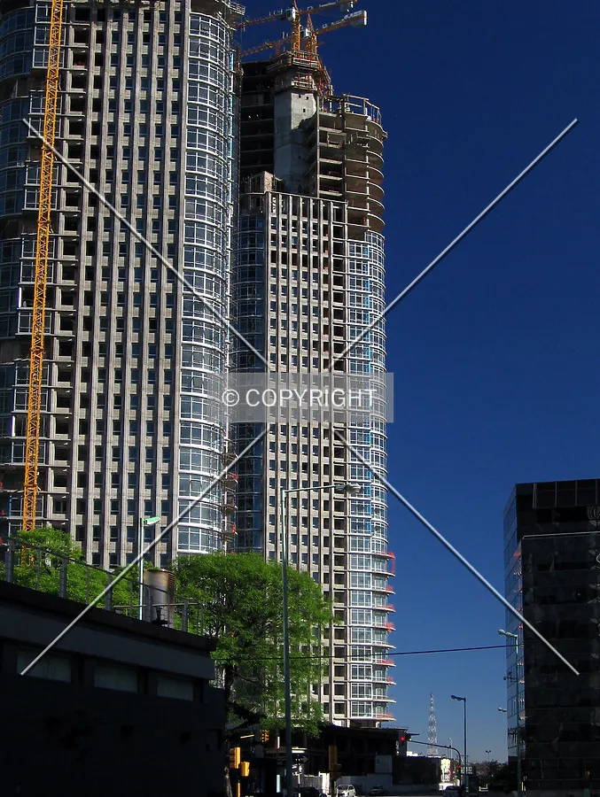 Partially hided by the north tower