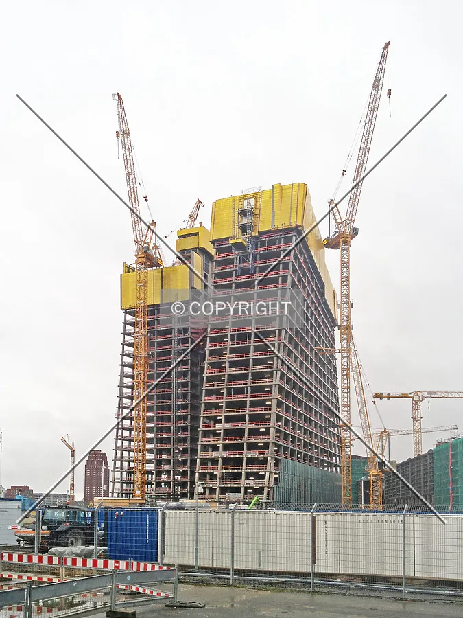 Shell construction of ECB twin towers