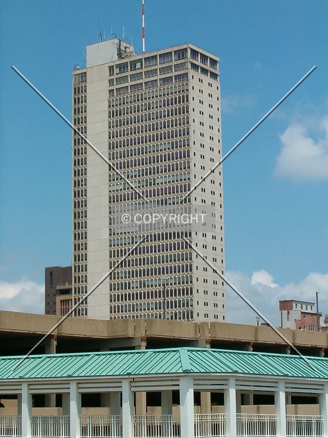 Looking northeast from the Mobile Convention Center