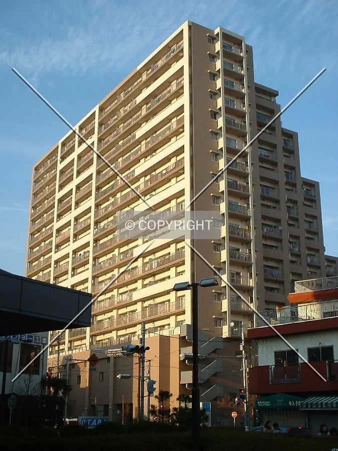 Front of residential tower