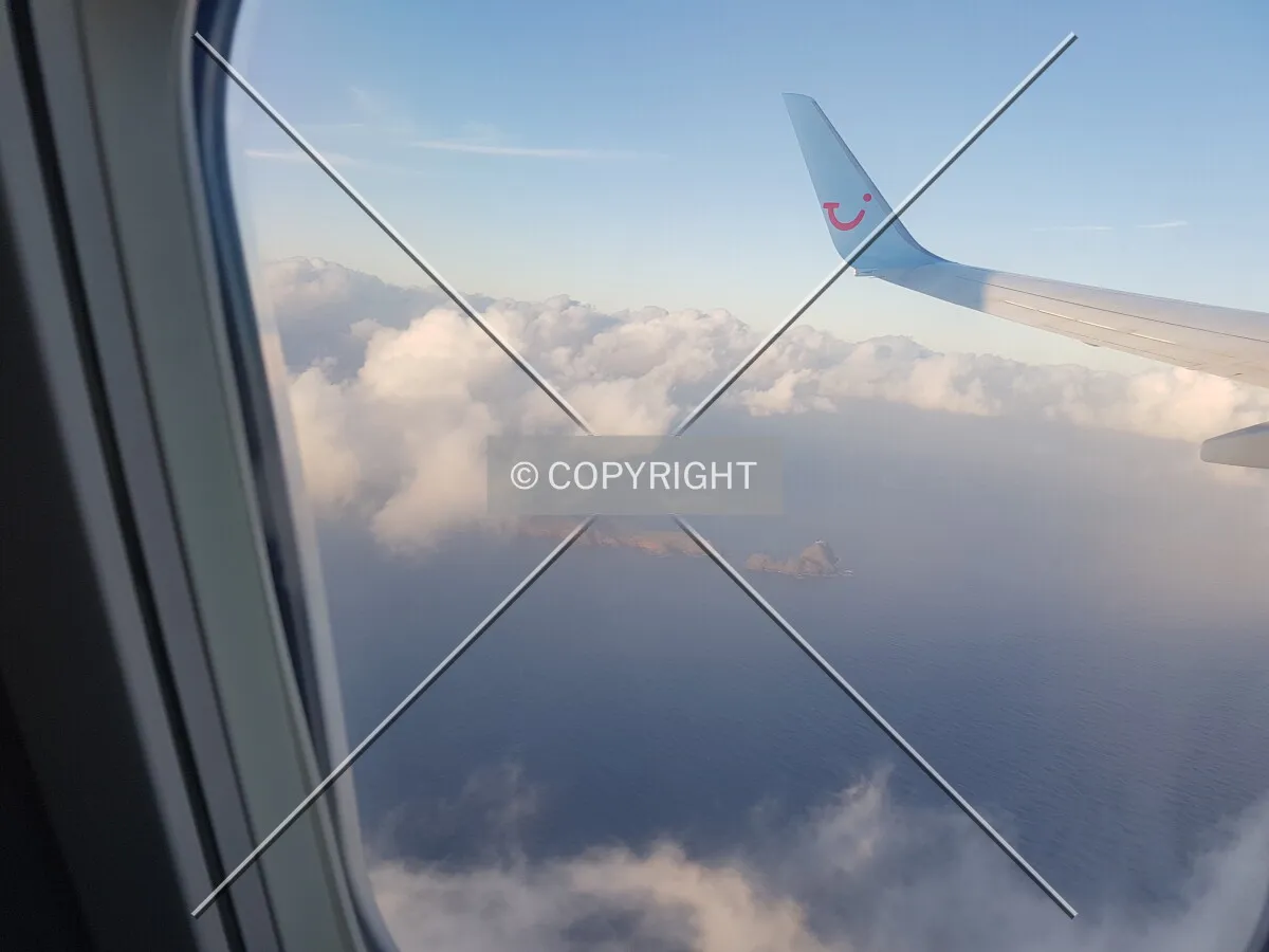 Flying in an airplane of TUIfly