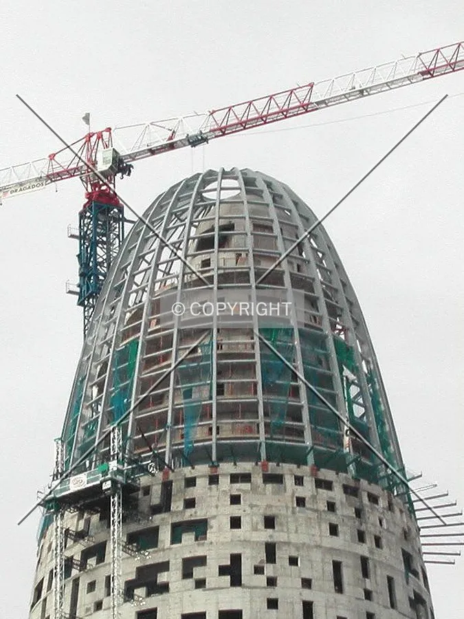 Close up of the top of the building