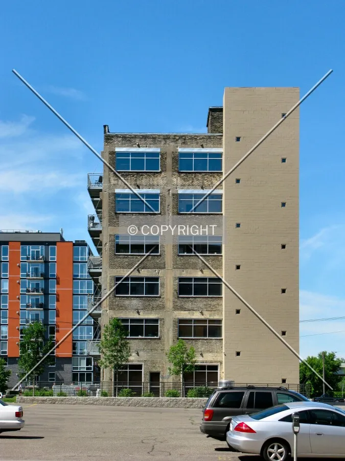 Full northeast elevation from across Washington Avenue North
