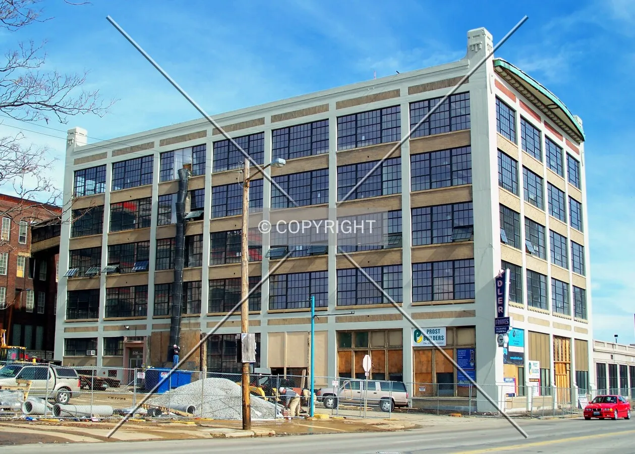 View from the southwest during renovation; February 19, 2014