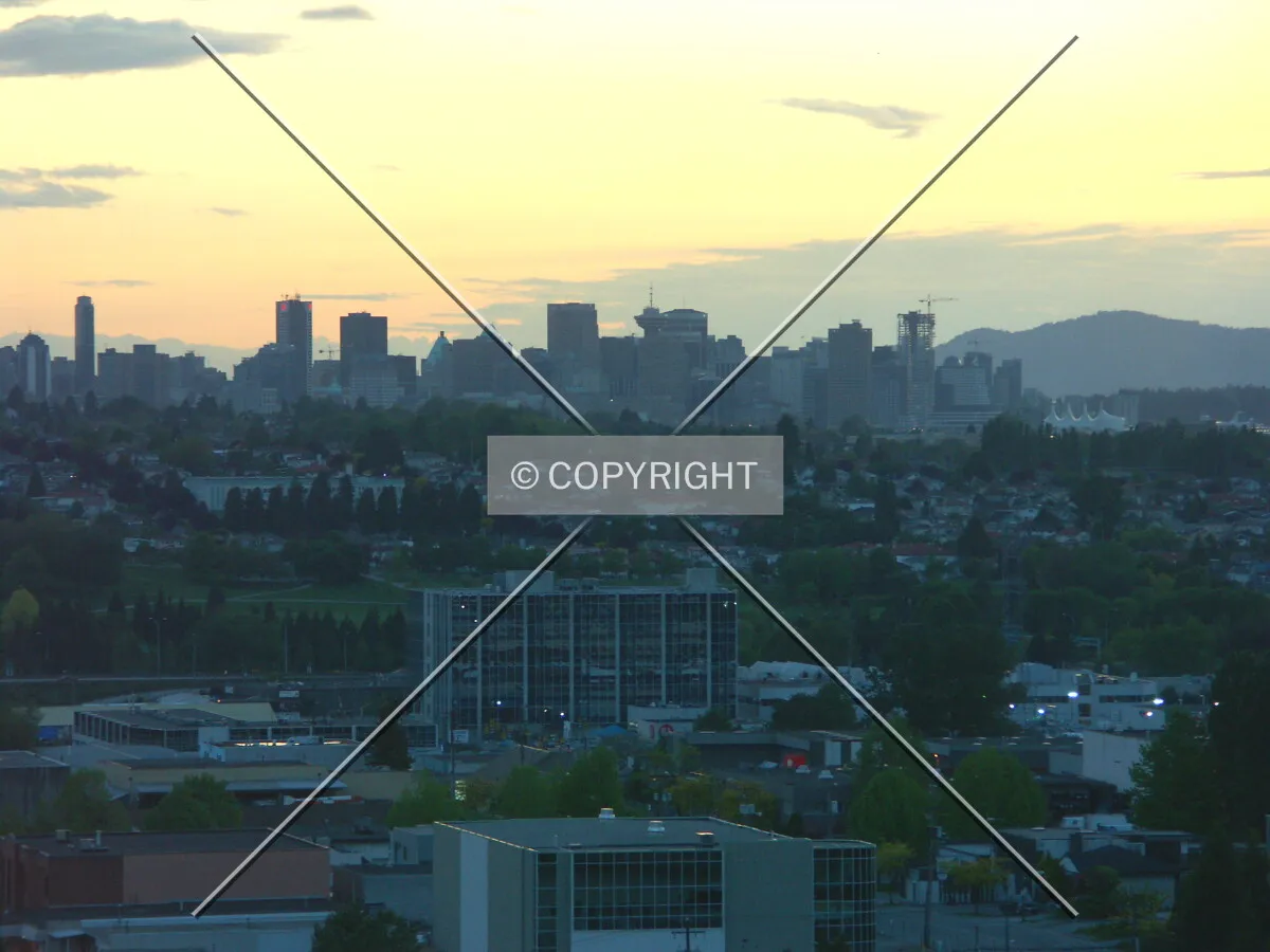 View looking west near sunset