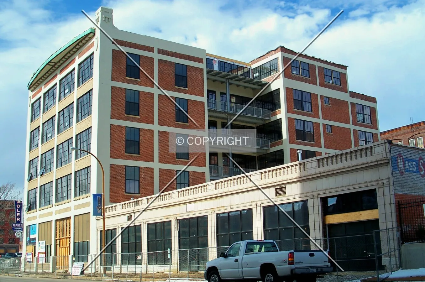 View from the southeast during renovation; February 19, 2007