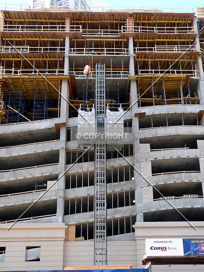 Installing the exterior elevator skip