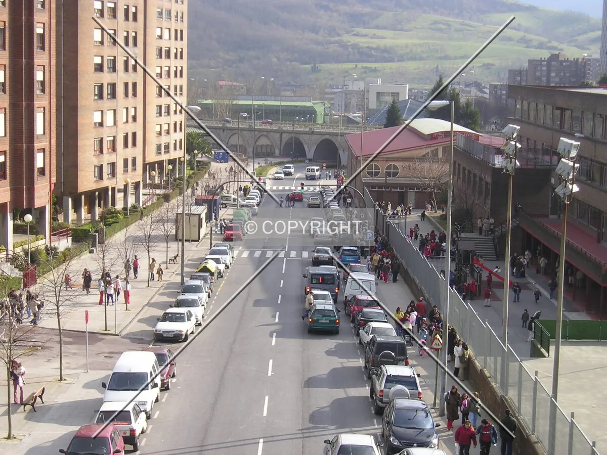 View from the brigde that goes to Santutxu