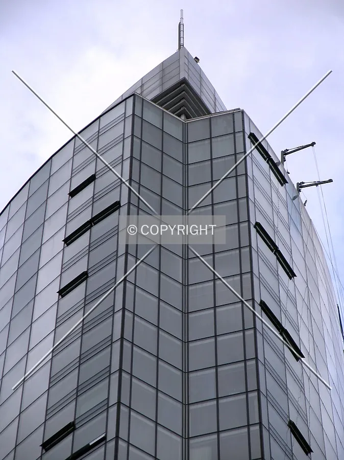Upper floors and cutaway near the top of the north side