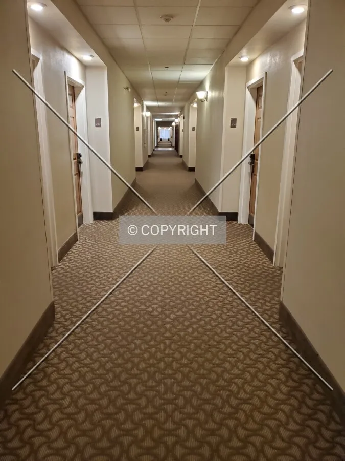 Second floor hallway; May 29, 2020