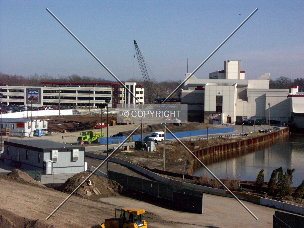 Steel piling ready for construction start