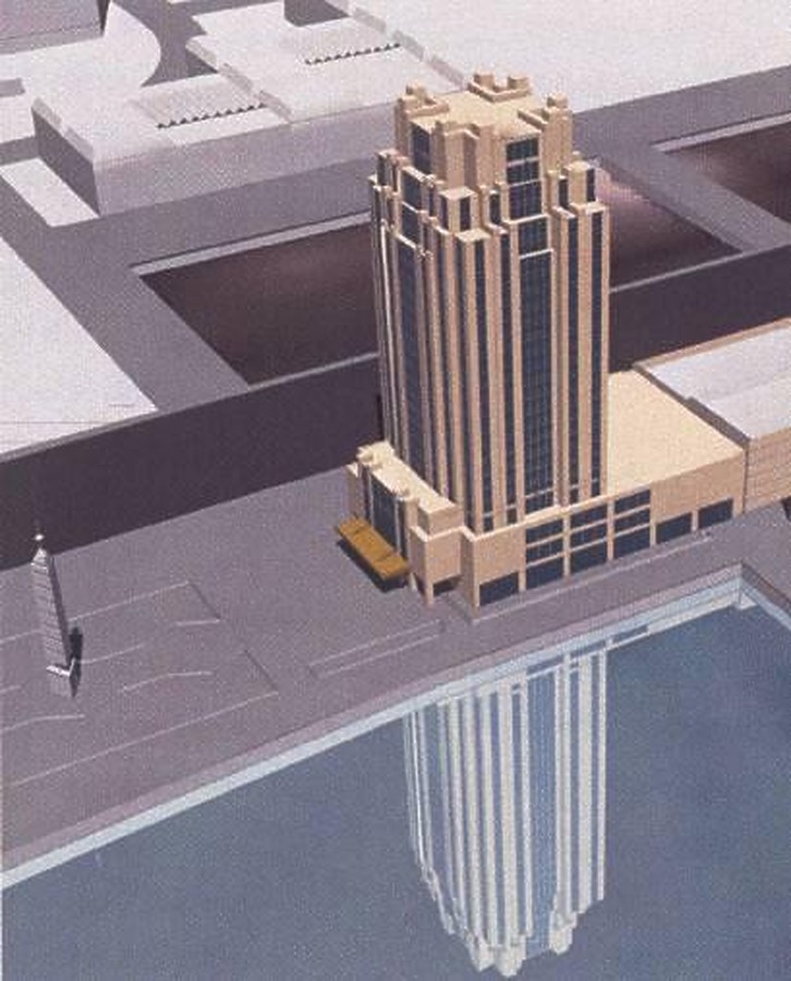 Aerial computer rendering
