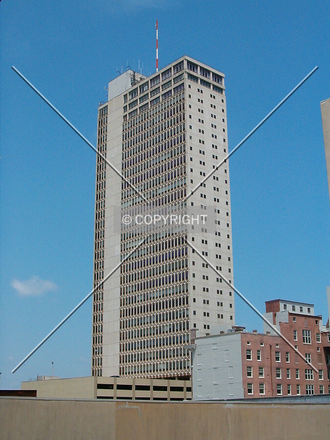 View from city parking garage