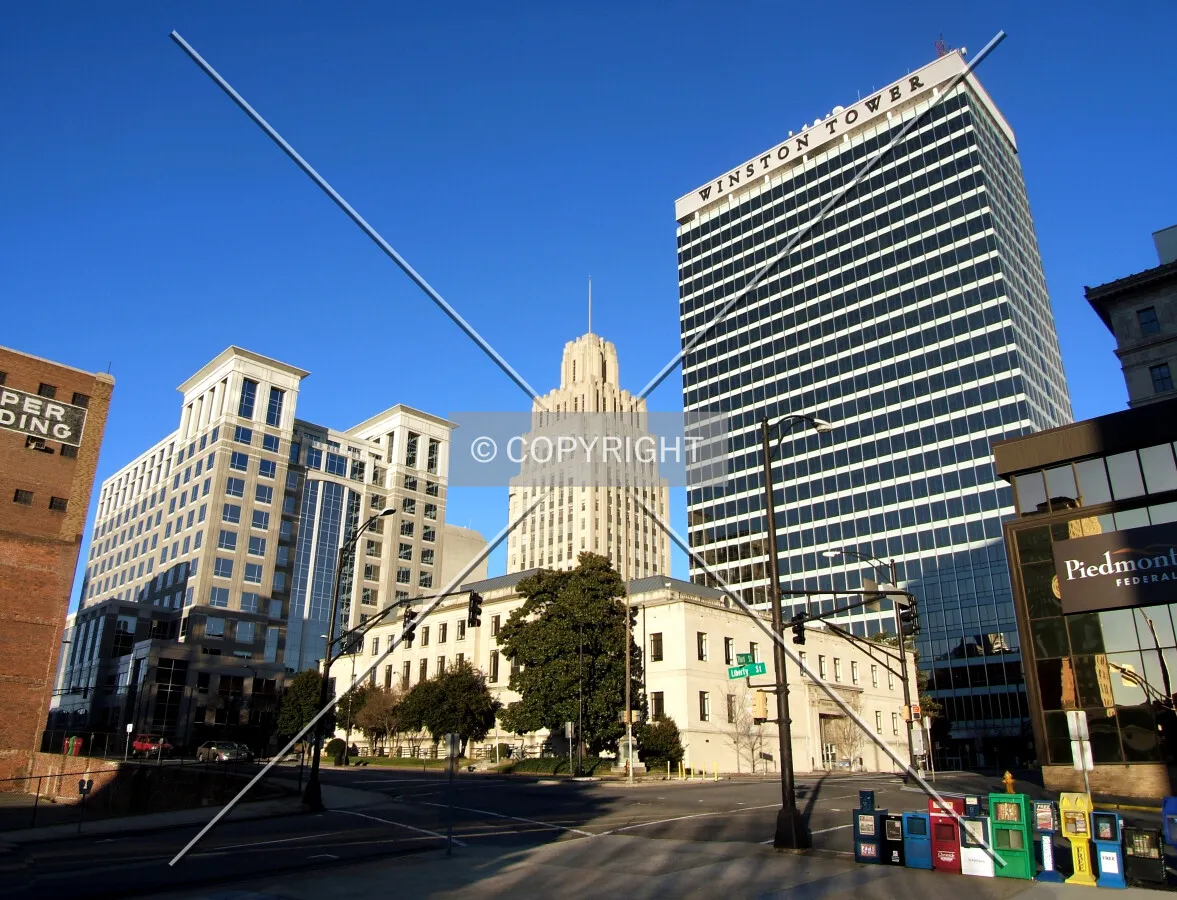 View northeast from 3rd and Liberty Streets toward Courthouse Square