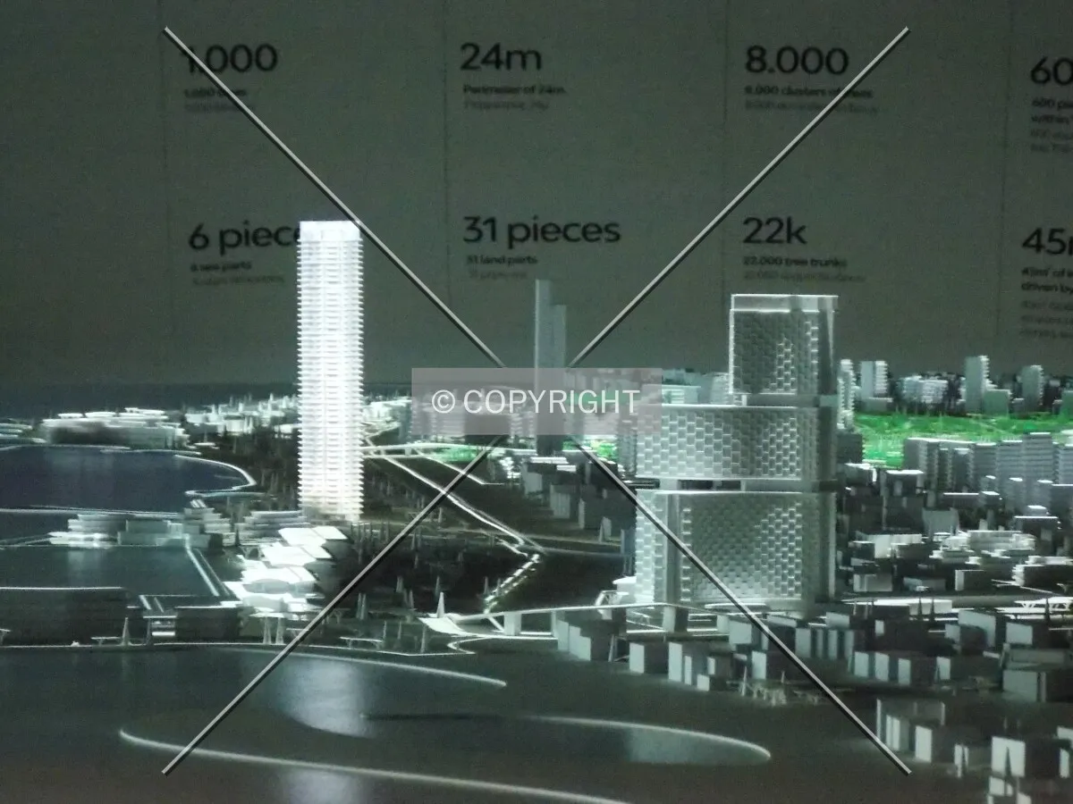 Building model as part of the greater Hellinikon Park Development, exposed at the Helliniko Experience Visitors Center