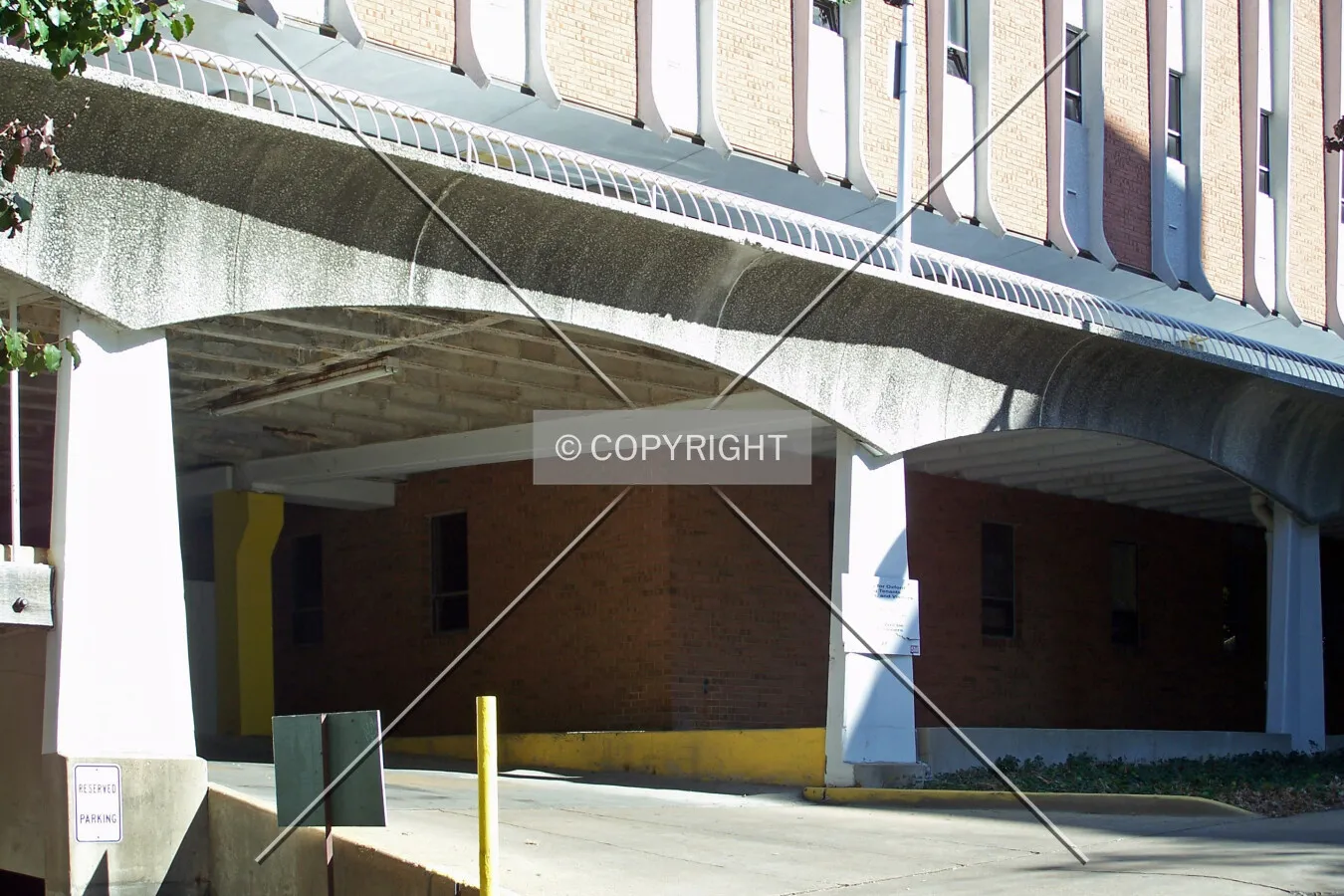 Parking entrance from the southwest
