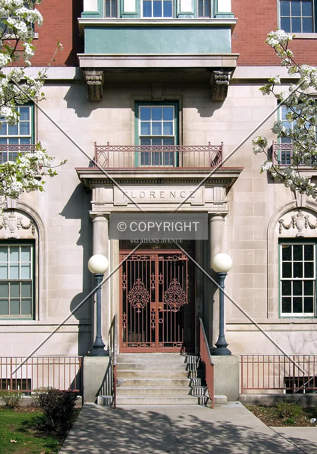 Main entrance from the southeast