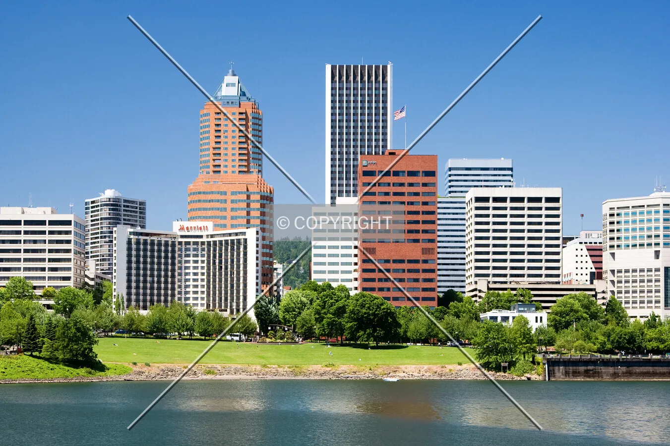 As seen from across the Willamette River