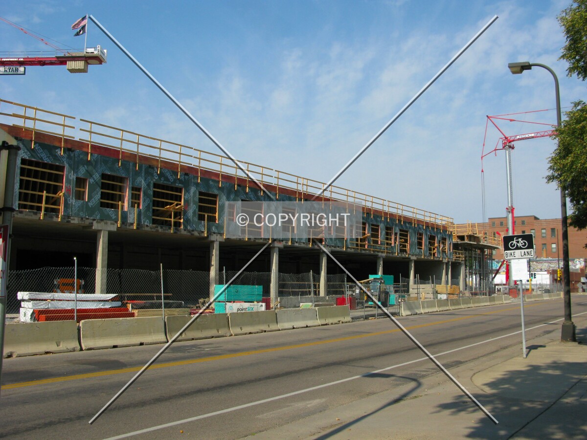 View to the west across 2nd Street North