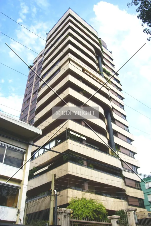 Front and lateral view as seen from across Barão de Santo Ângelo Street