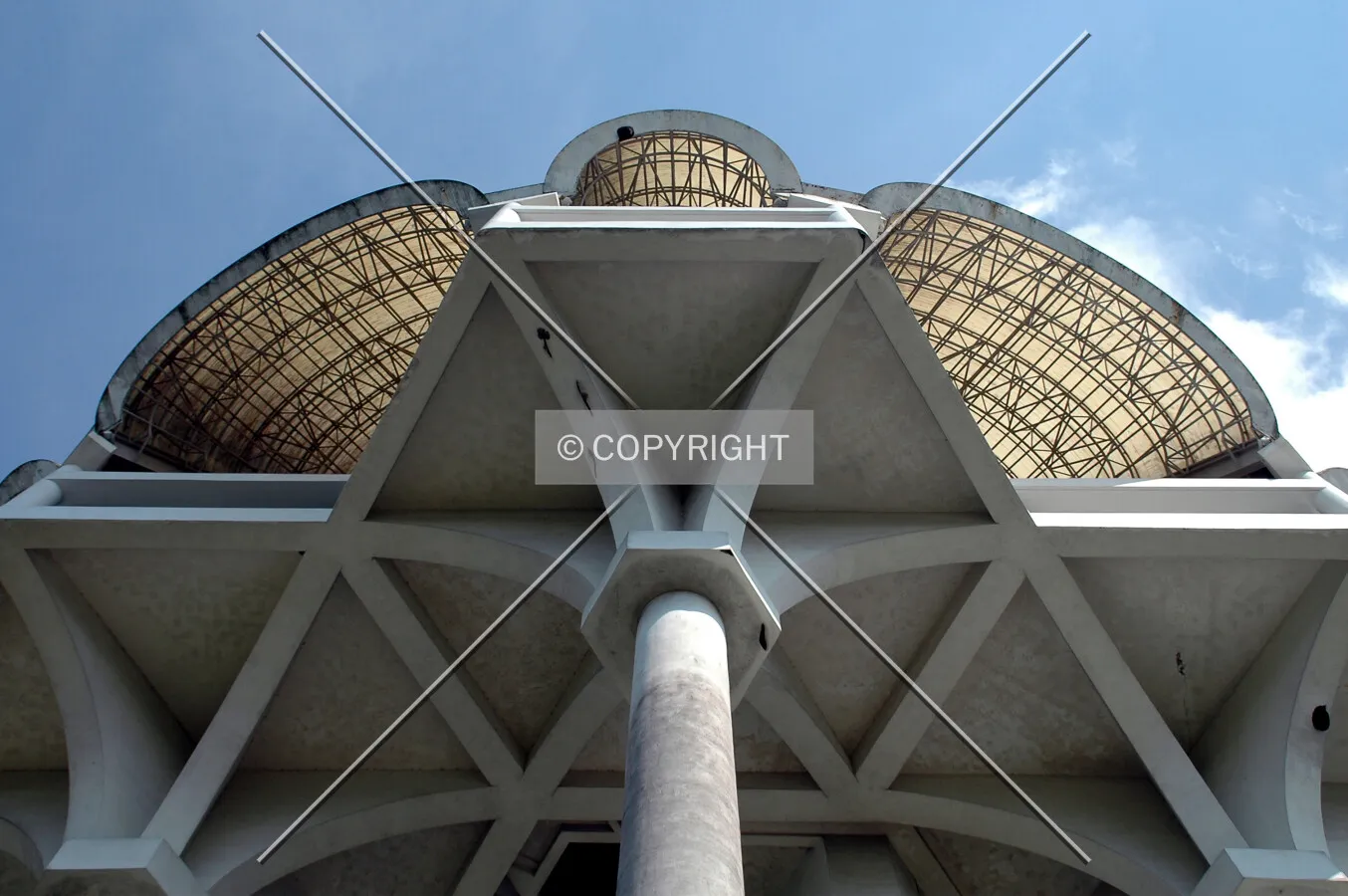 Underside of the observation platform
