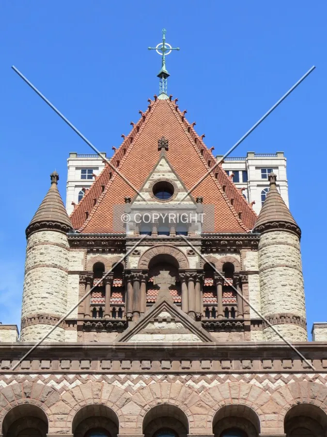 The central tower from Copley Square