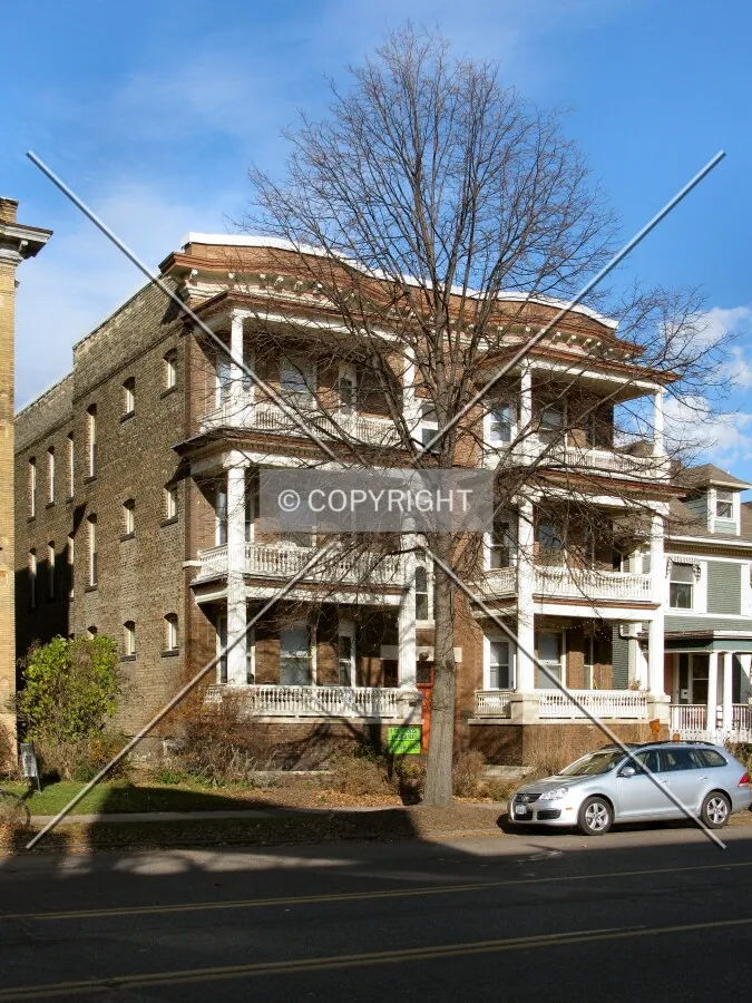 View to the northeast across Grand Avenue