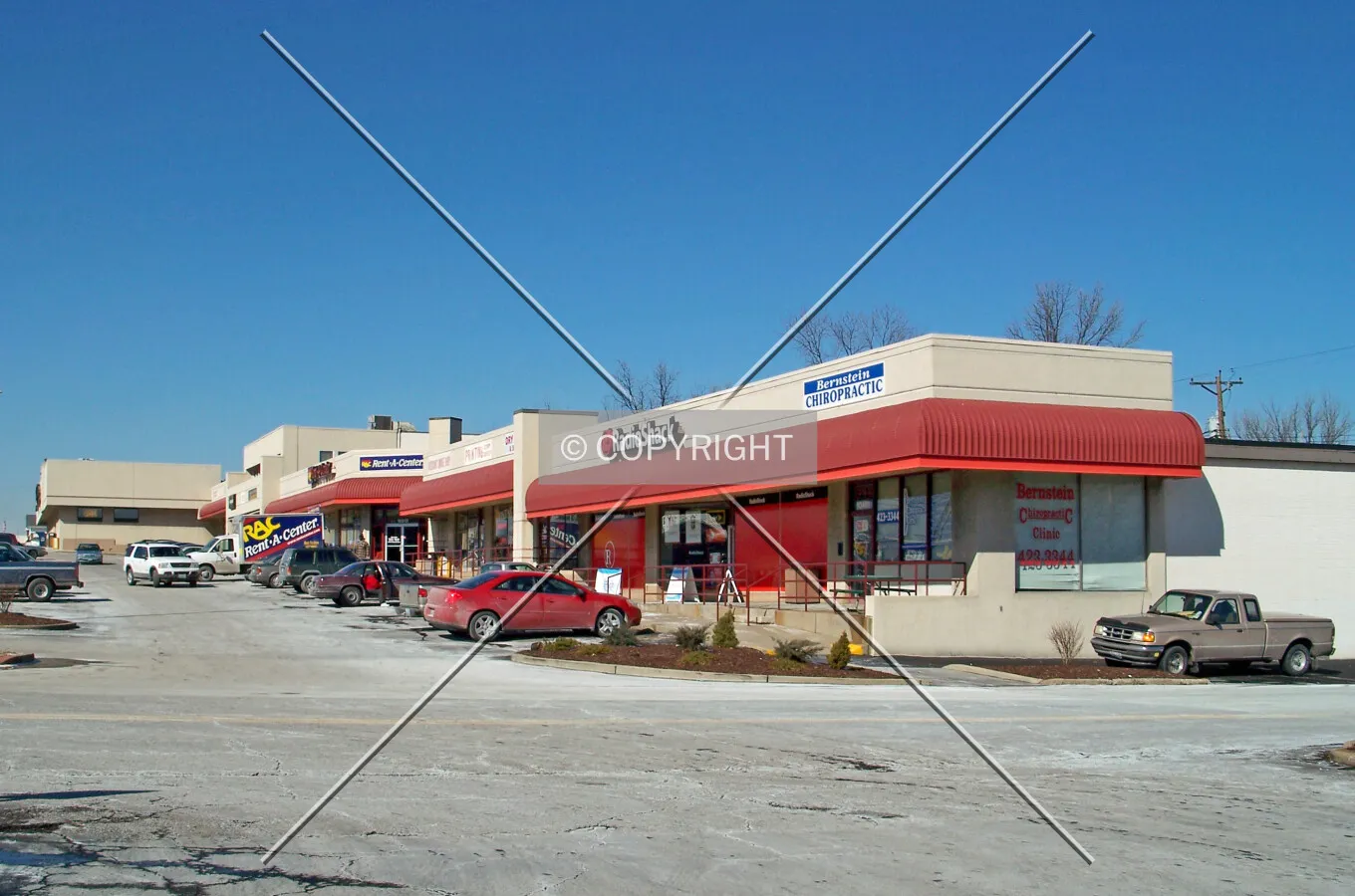 Full view from the southeast; February 13, 2008