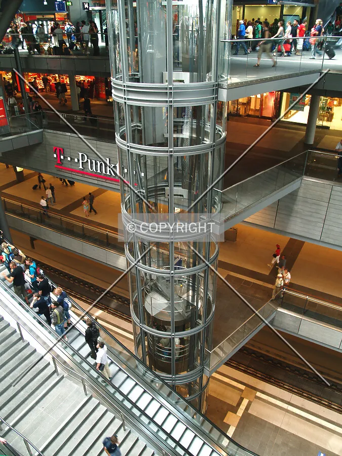 Elevator shaft in the commercial area