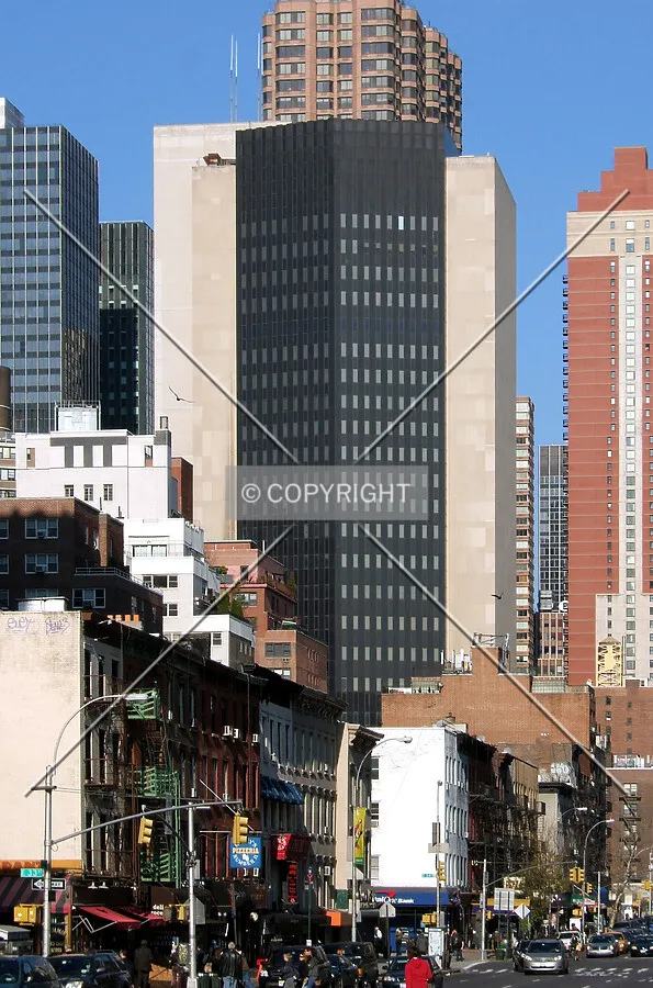 View from the southwest along 2nd Avenue