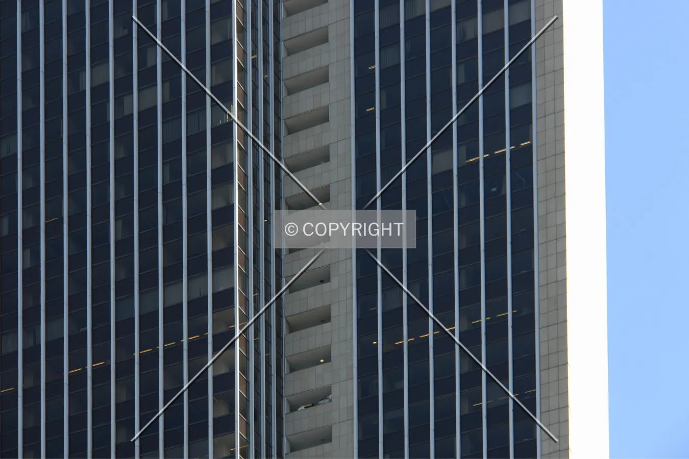 Close-up of the facade of the FBC building in Frankfurt