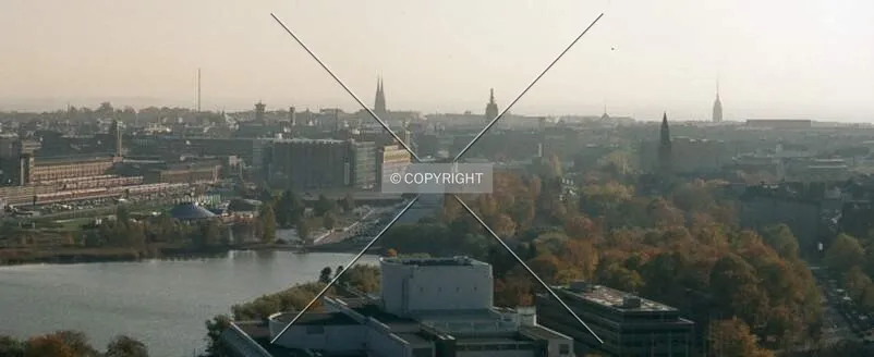 Downtown skyline in autum