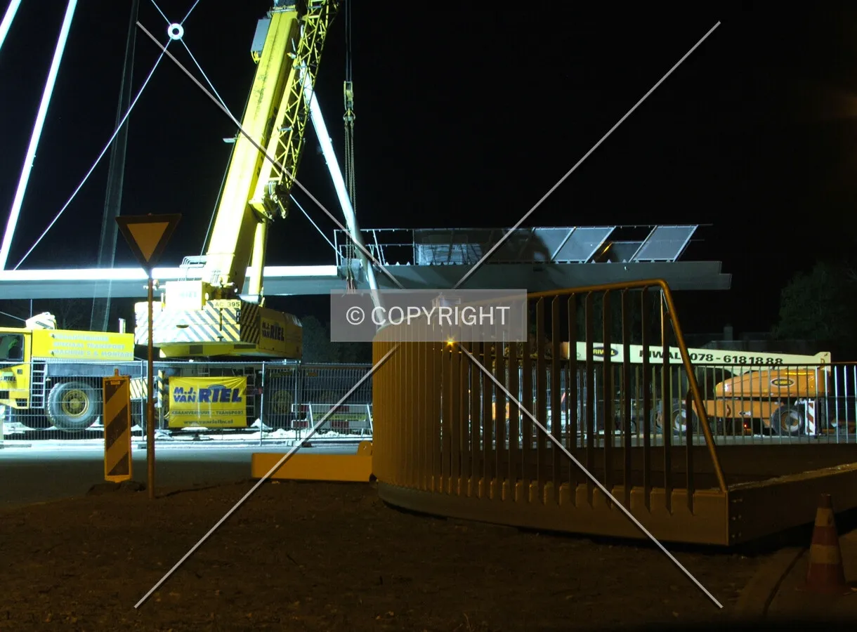 Bridge assembly and part of the bridge in front