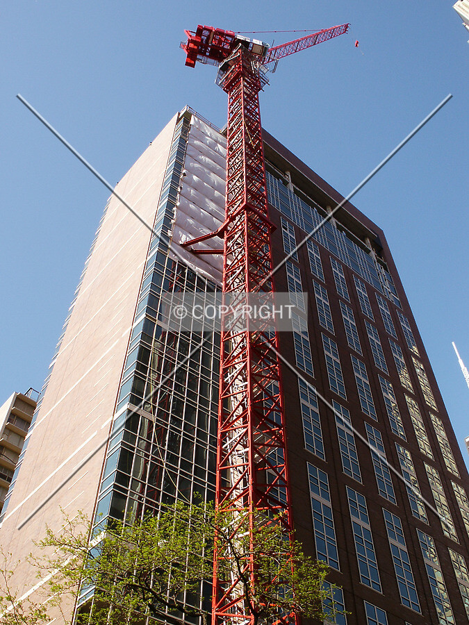 Looking up the southwest corner