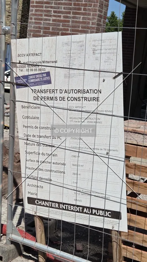 First version of the building permit before updating.