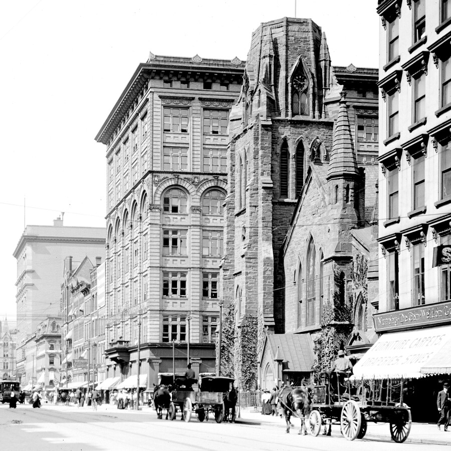 Vintage view from the southwest