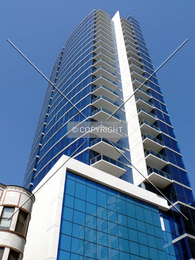 View up the southwest edge as seen from Superior Street