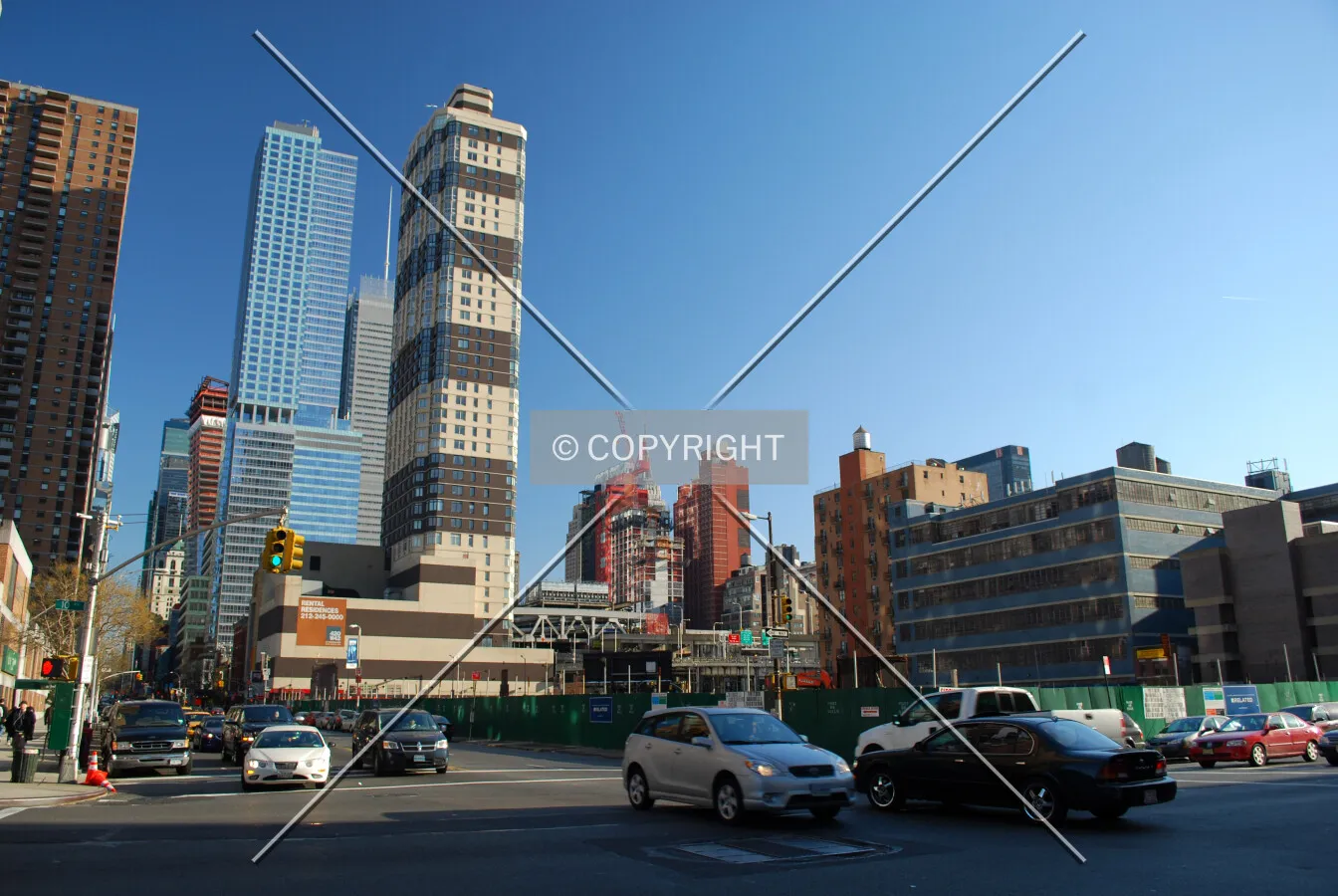 View southwards from West 42nd Street