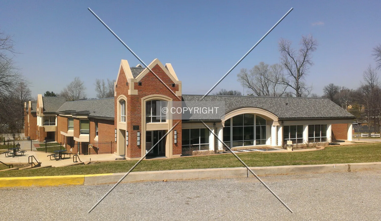 View from the southwest after renovations; April 5, 2014