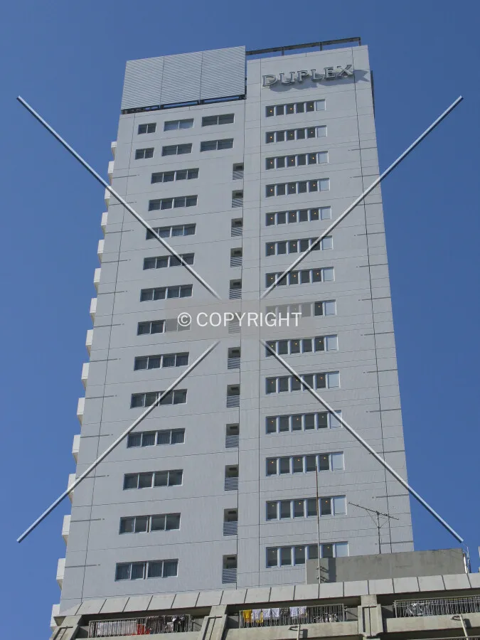 Looking up from the east