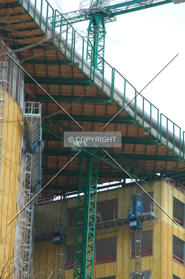 Crane and roof