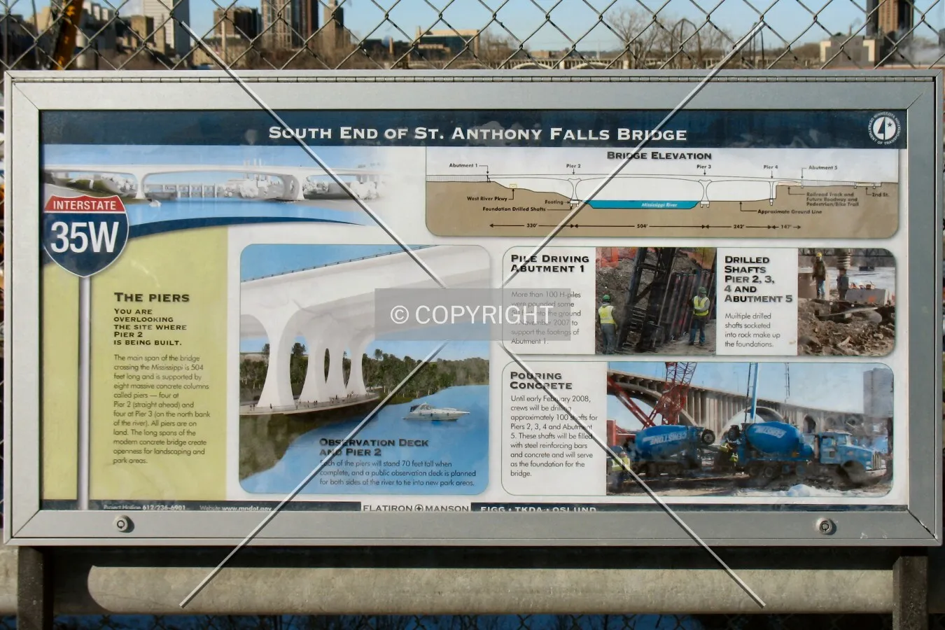 Informational placard on the adjacent 10th Avenue Bridge