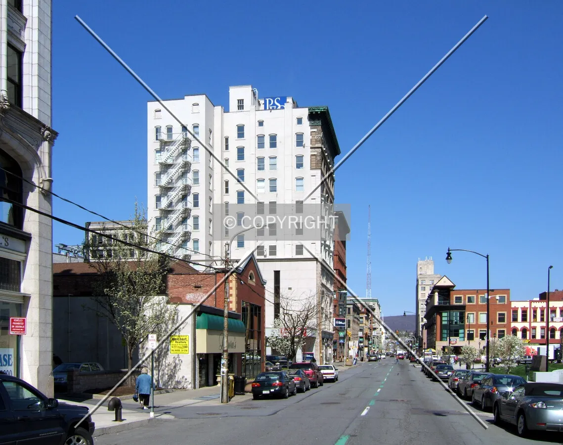 View from the southeast at Adams Avenue