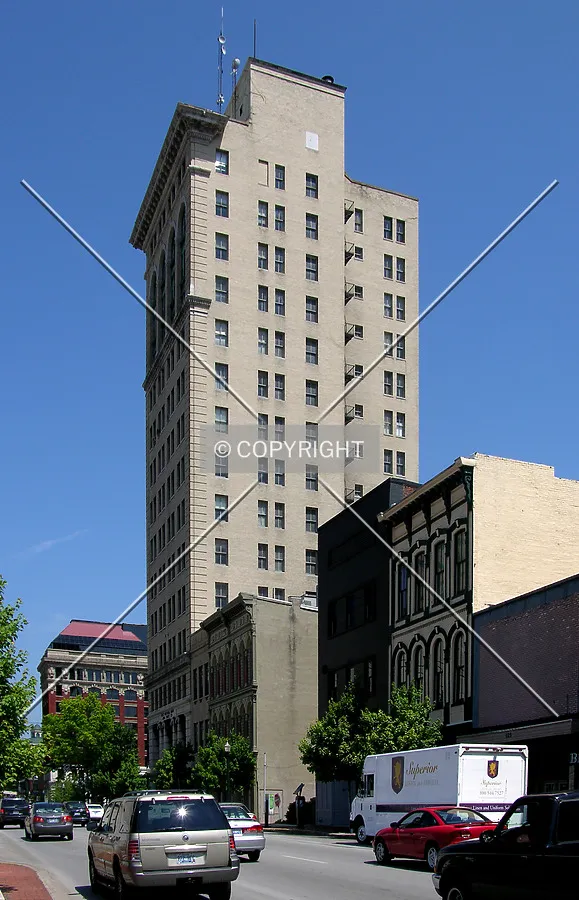 From across West Main Street to the southeast