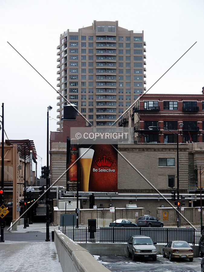 Looking west from Lake Street near the Chicago River