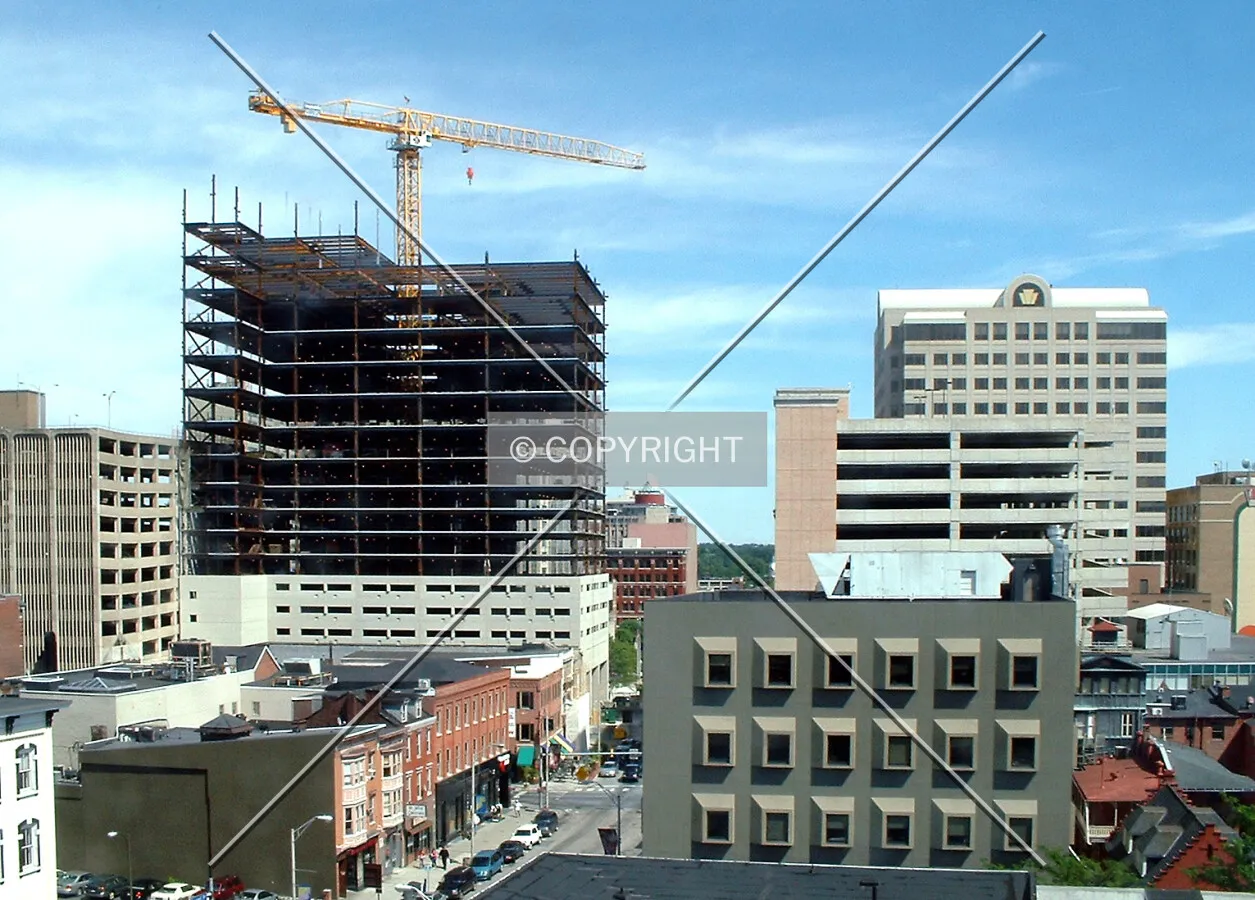 View from the northwest along Second Street