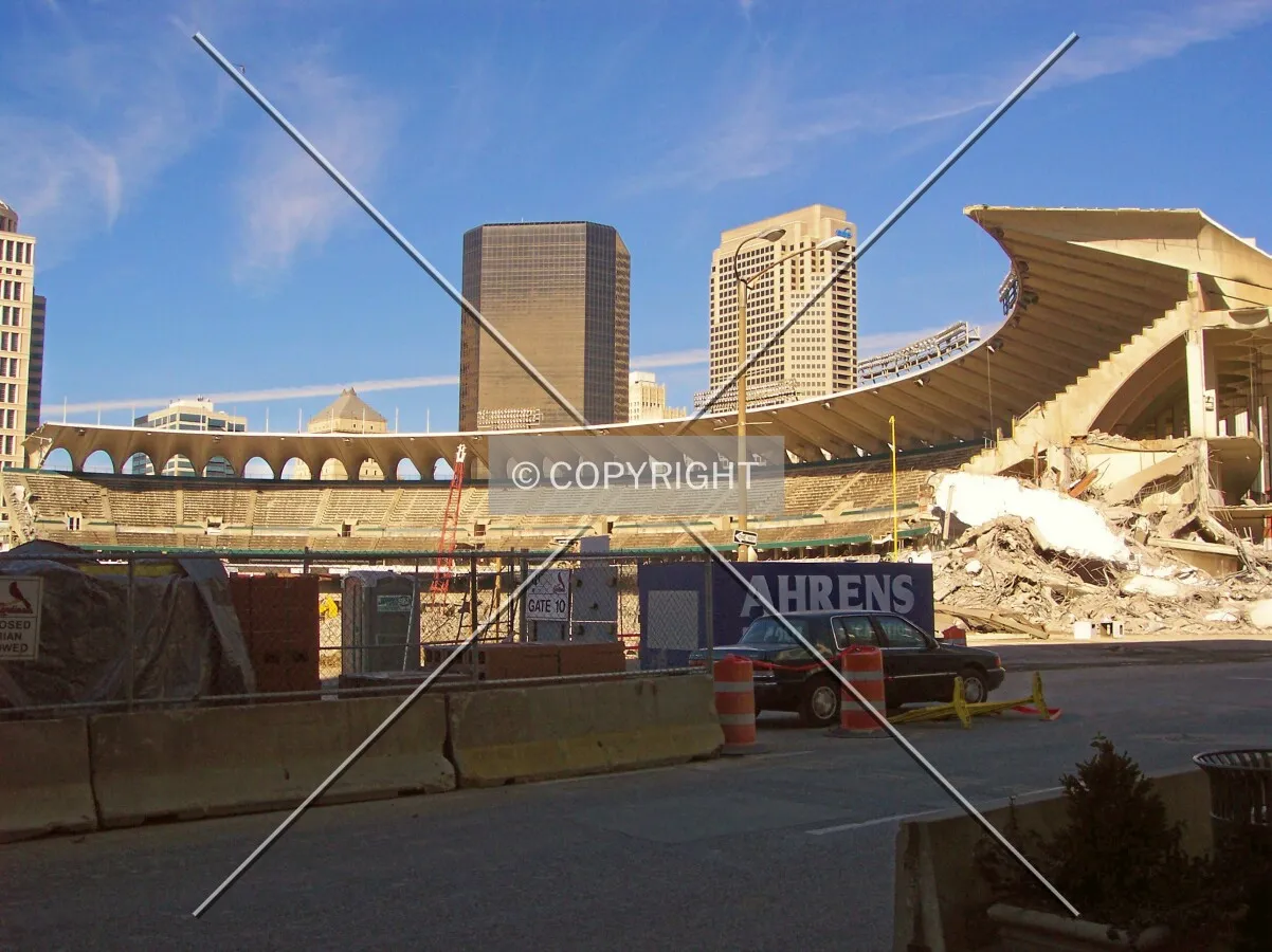 The northern portion of the stadium still remains; November 24, 2005